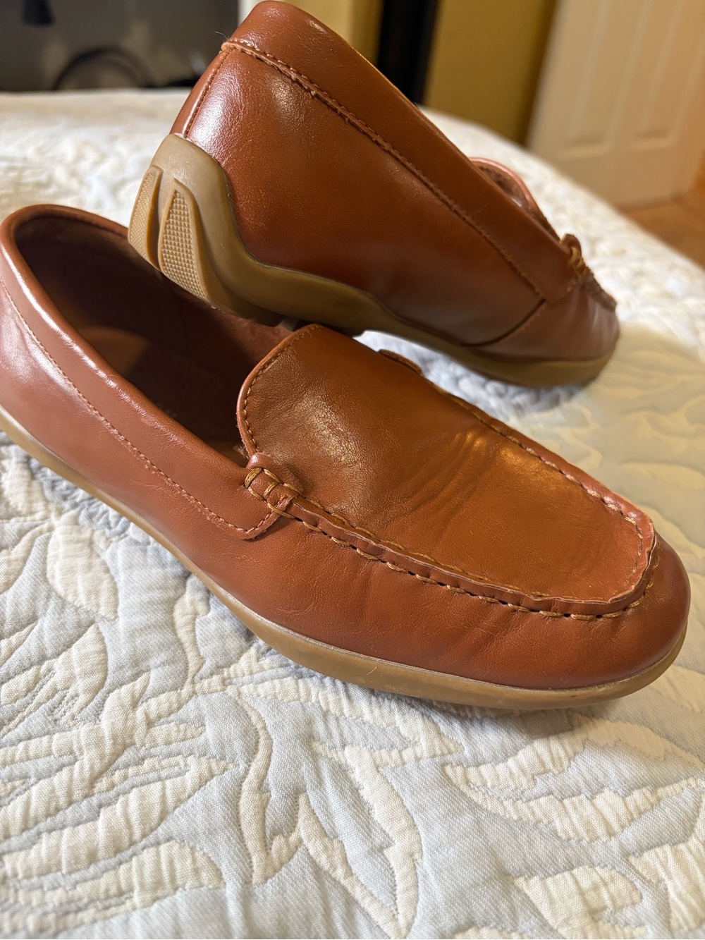 Kenneth Cole Reaction Boys Brown Leather Loafer Dress Shoes Size 2Y School Unifo